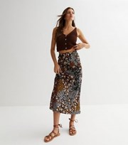 Influence Multicoloured Floral Bias Midi Skirt